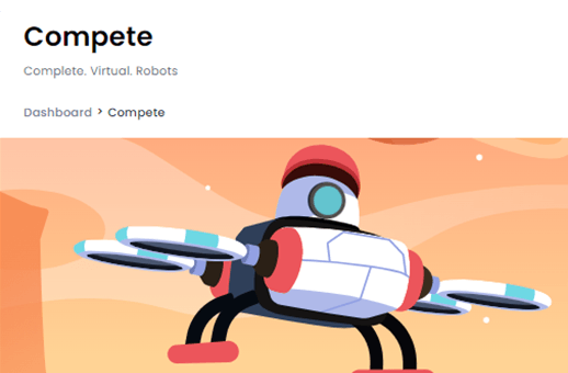 Screenshot of Imagine Robotify's robotics competition